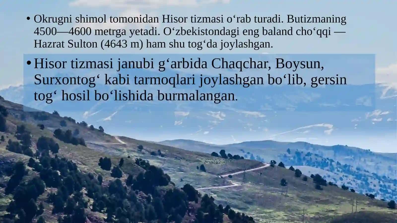 7-SINF. GEOGRAFIYA. SURXONDARYO TABIIY GEOGRAFIK OKRUGI 4