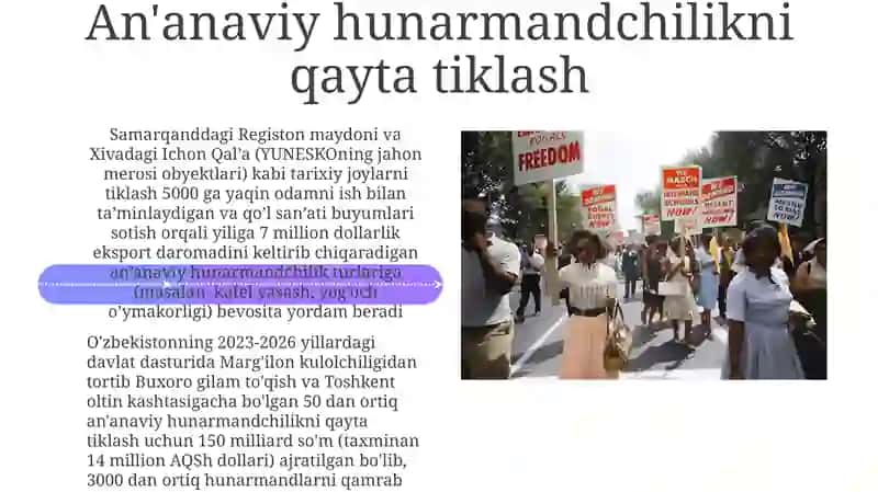 O'zbekistonda milliy qadriyatlar va tarixini tiklash borasida amalga oshirilgan islohotlar mazmuni 4