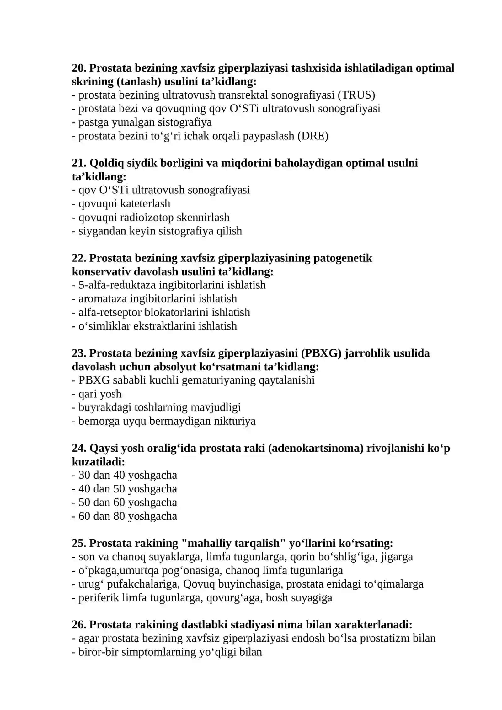 Argos test andralogiya javoblari bilan 4