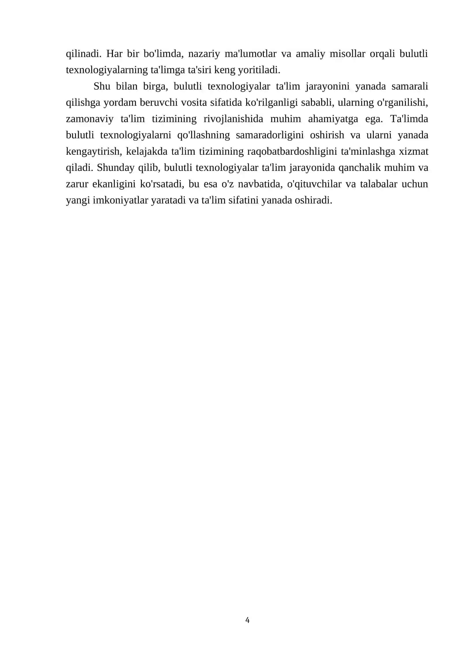 Ta'limda bulutli texnologiyalarning o'rni va axamiyati 4