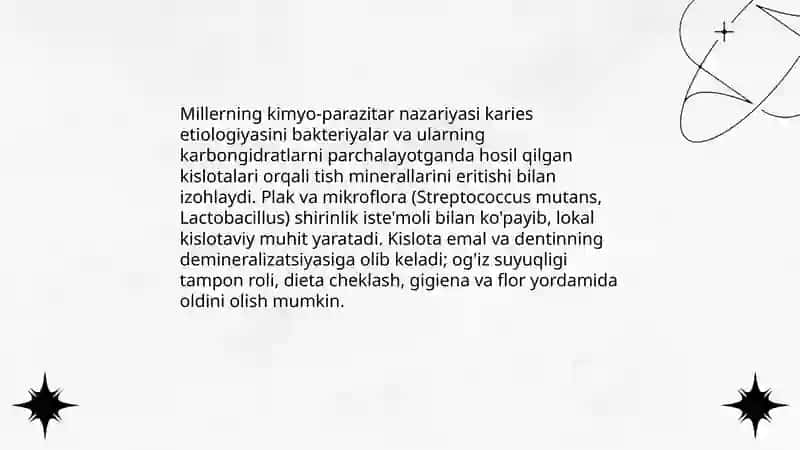 Kariesning kelib chiqishi va paydo boʻlish nazariyalari 4