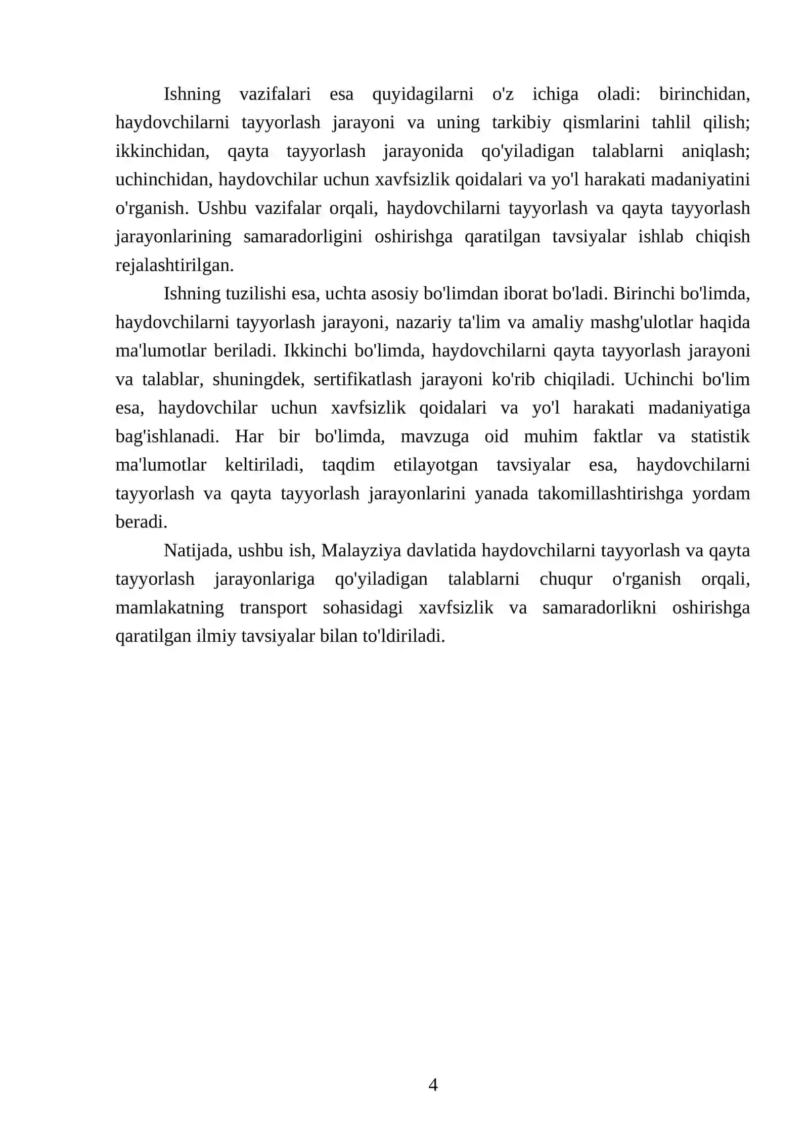 Malayziya davlatida haydovchilarni tayyorlash va qayta tayyorlashga qoʻyiladigan talablar 4