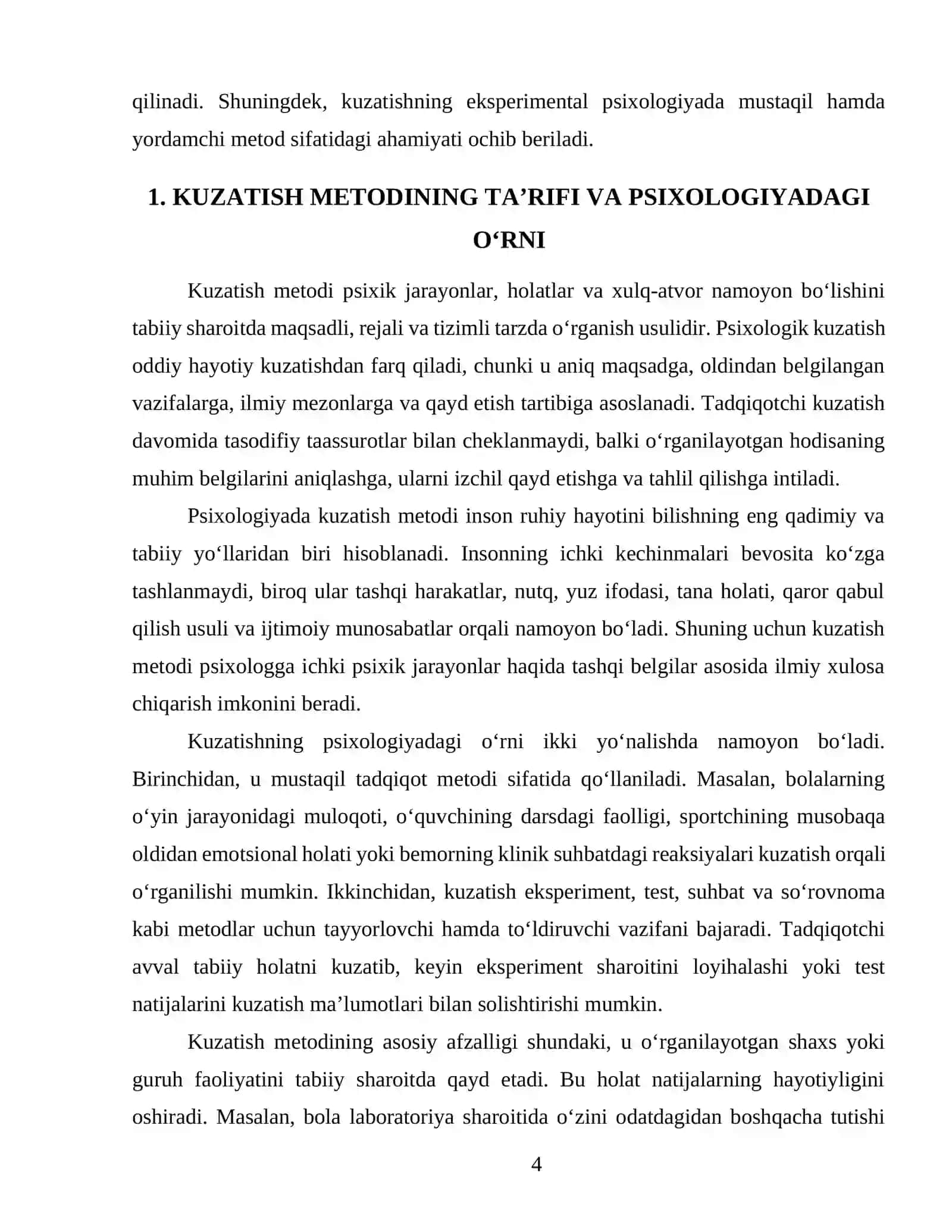 Eksperimental psixologiya kuzatish 4