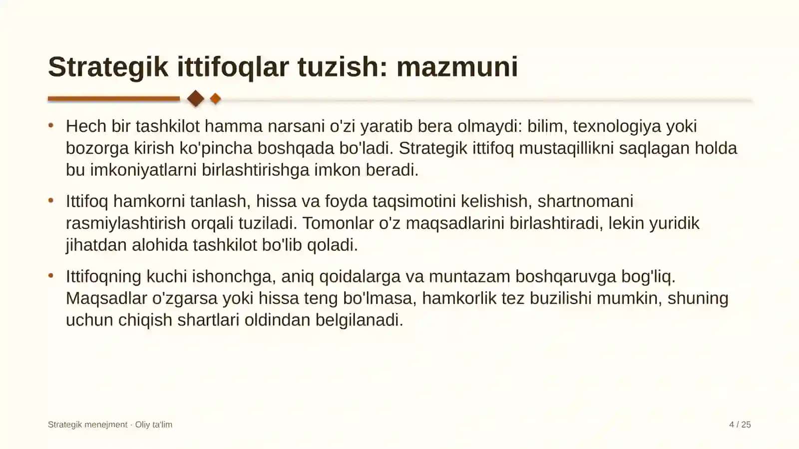 Chakana savdoda strategik ittifoqlar tuzish 4