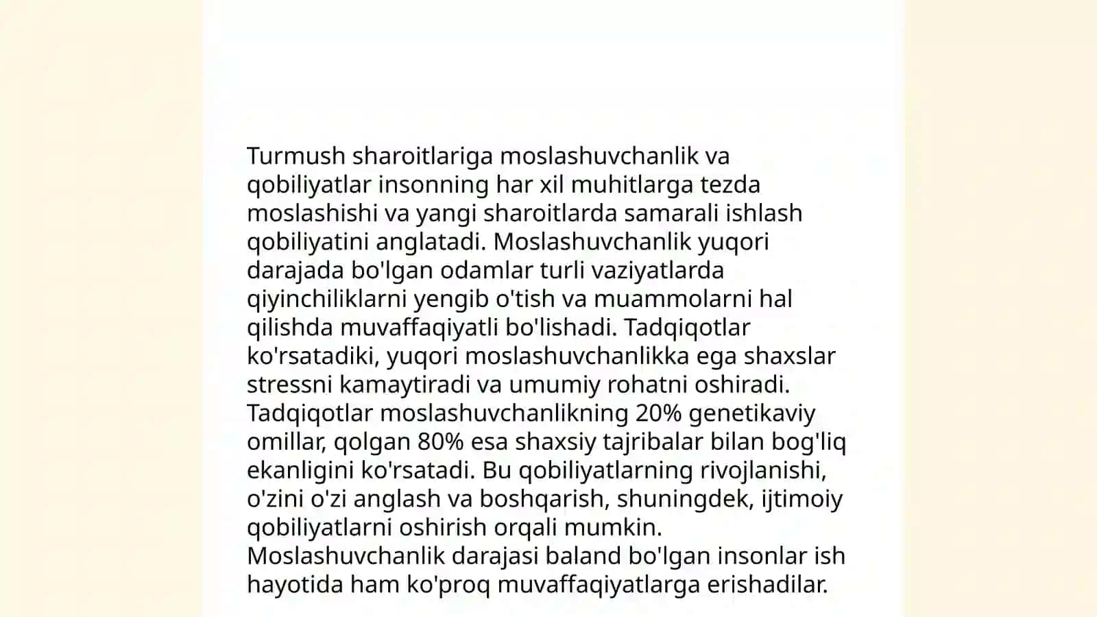 Inson hayot sharoitlari 4