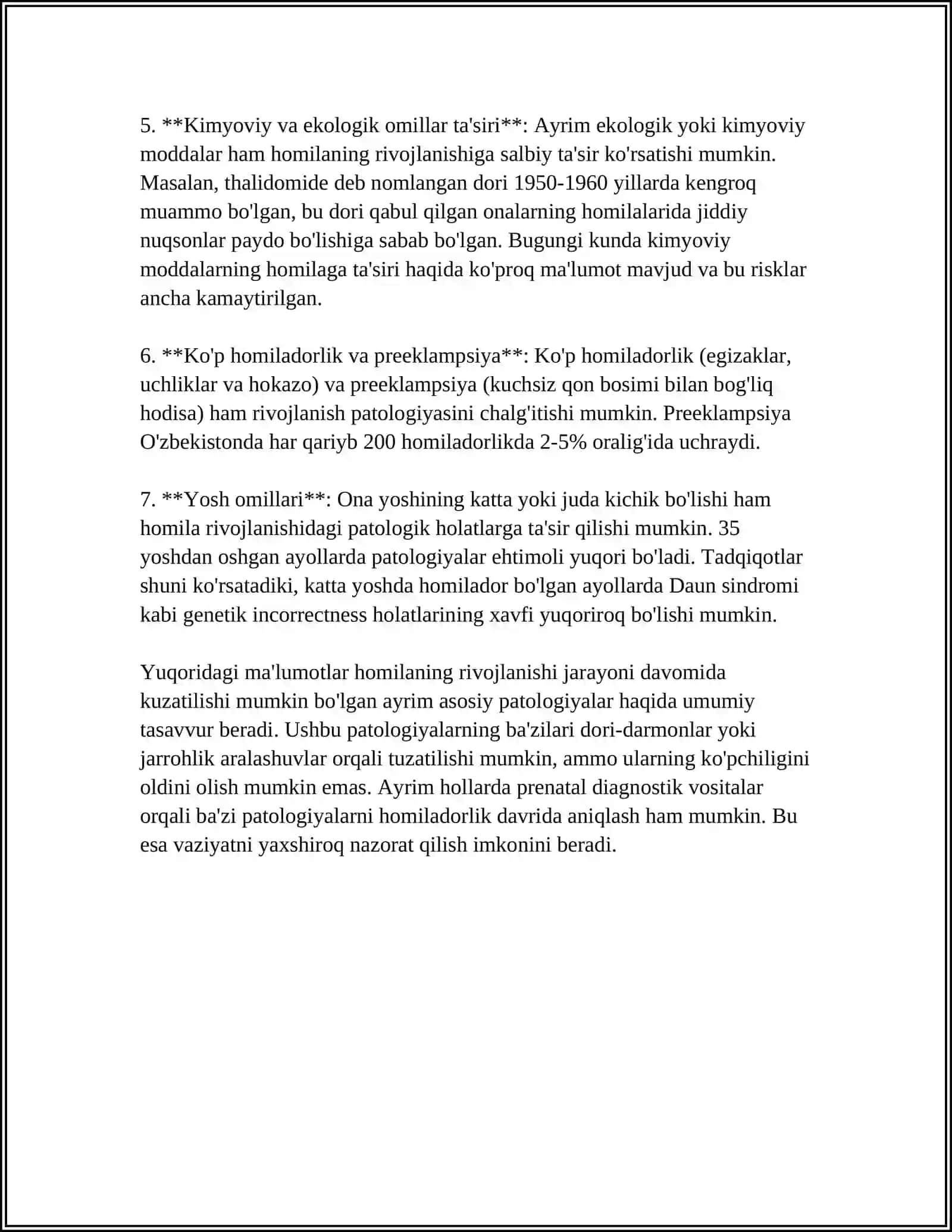 ONA QORNIDA RIVOJLANISH PATALOGYASI 4
