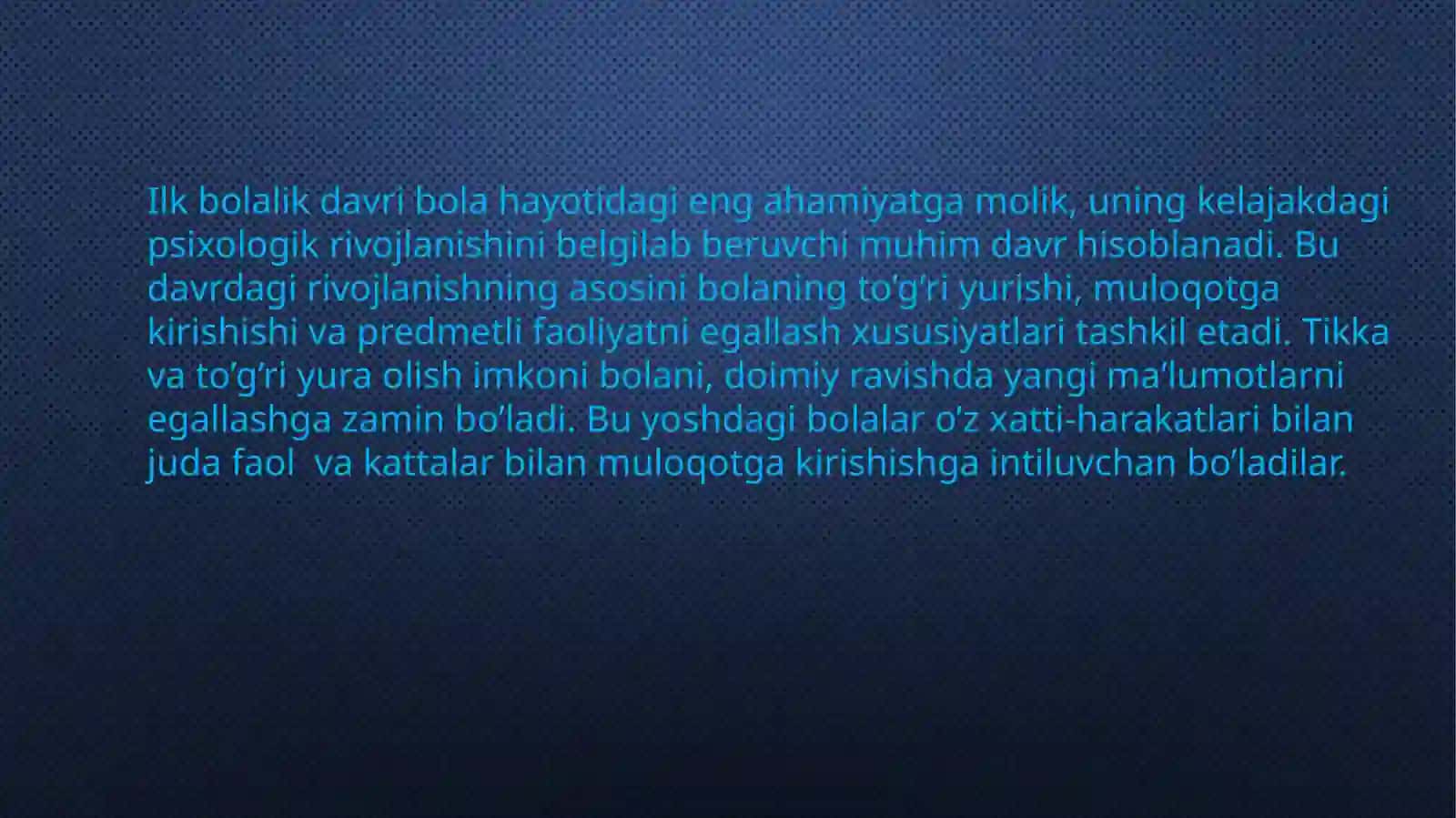 Rivojlanish  psixalogiyasi 4