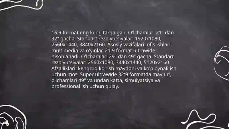 Monitor va sichqoncha qurilamalarining turlari va vazifalari 4