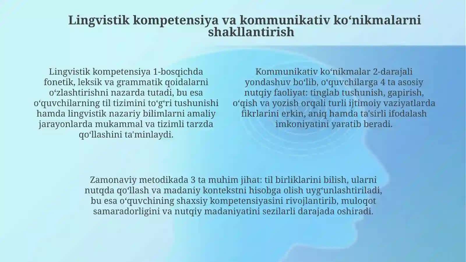 Ona tili fanini oʻqitishning maqsad va vazifalari 4