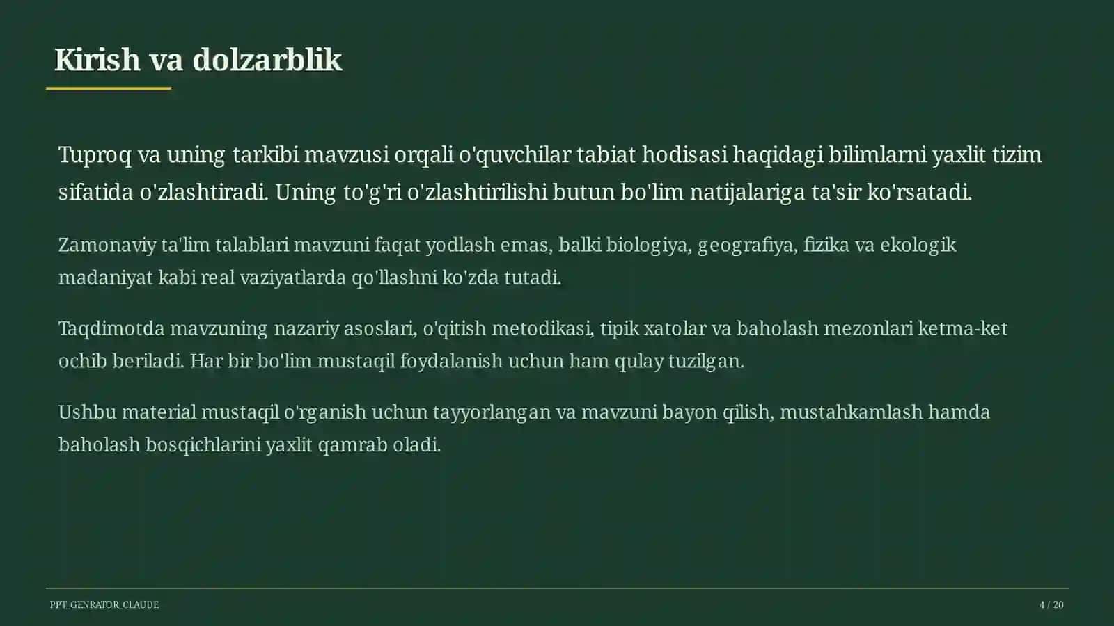 Tuproq va uning tarkibi (2-sinf) 4