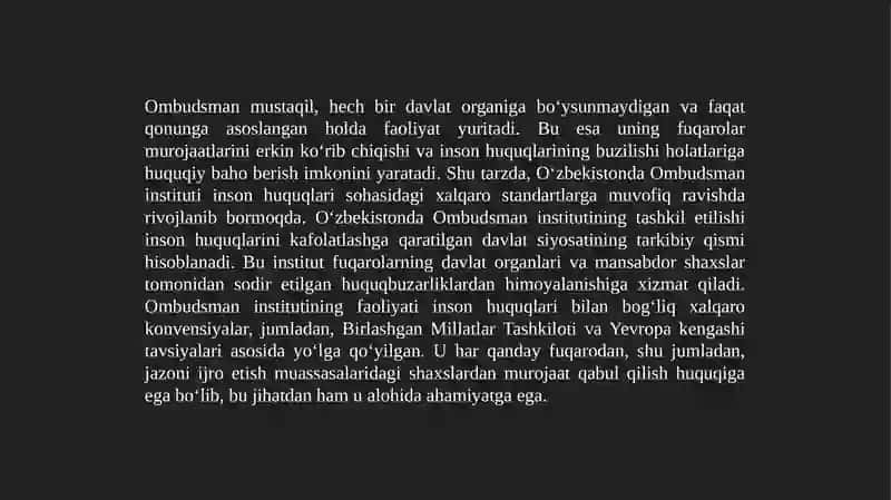 Oʻzbekiston Respublikasida Ombudsman 4