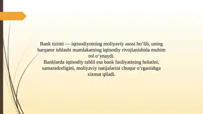 Banklarda iqtisodiy tahlilning metodlari 4