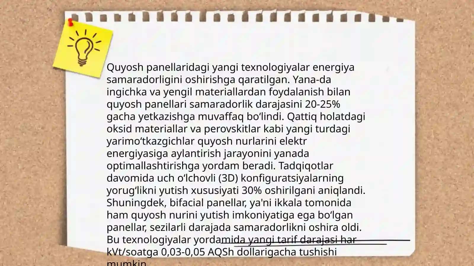 Quyosh energiyasi va yoqilgʻi elementlaridan foydalanish va energiya uzatish yangi usullarini yaratish 4