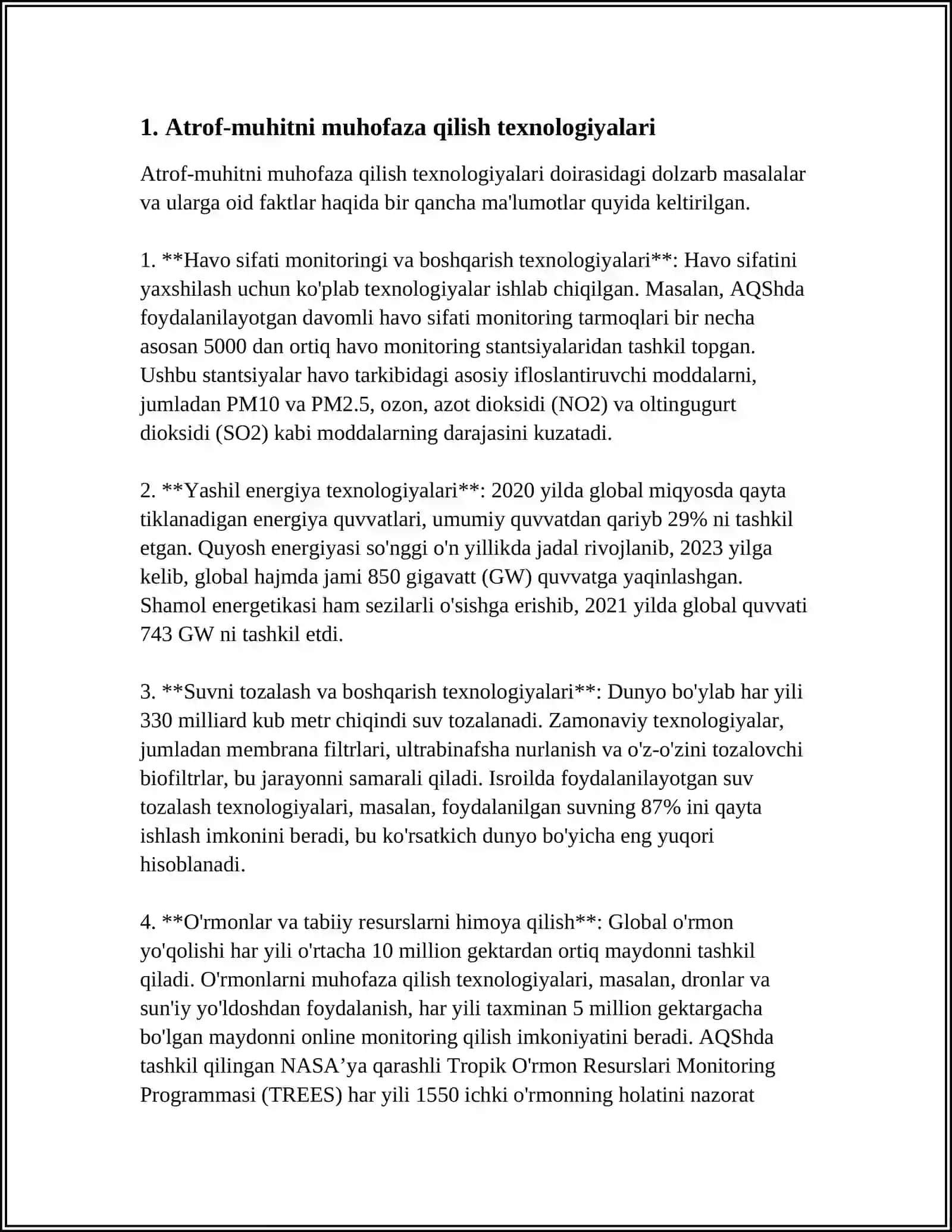 ANTROPOGEN OMILLARNING BIOSFERAGA SALBIY TA'SIRINI KAMAYTIRISH 4