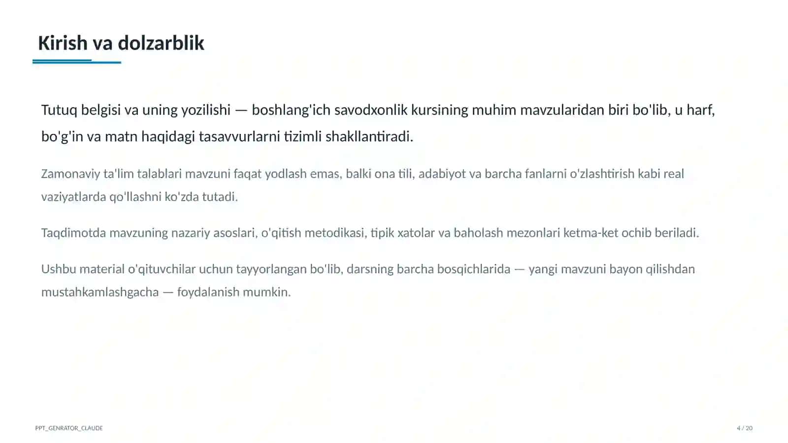 Tutuq belgisi va uning yozilishi (2-sinf) 4