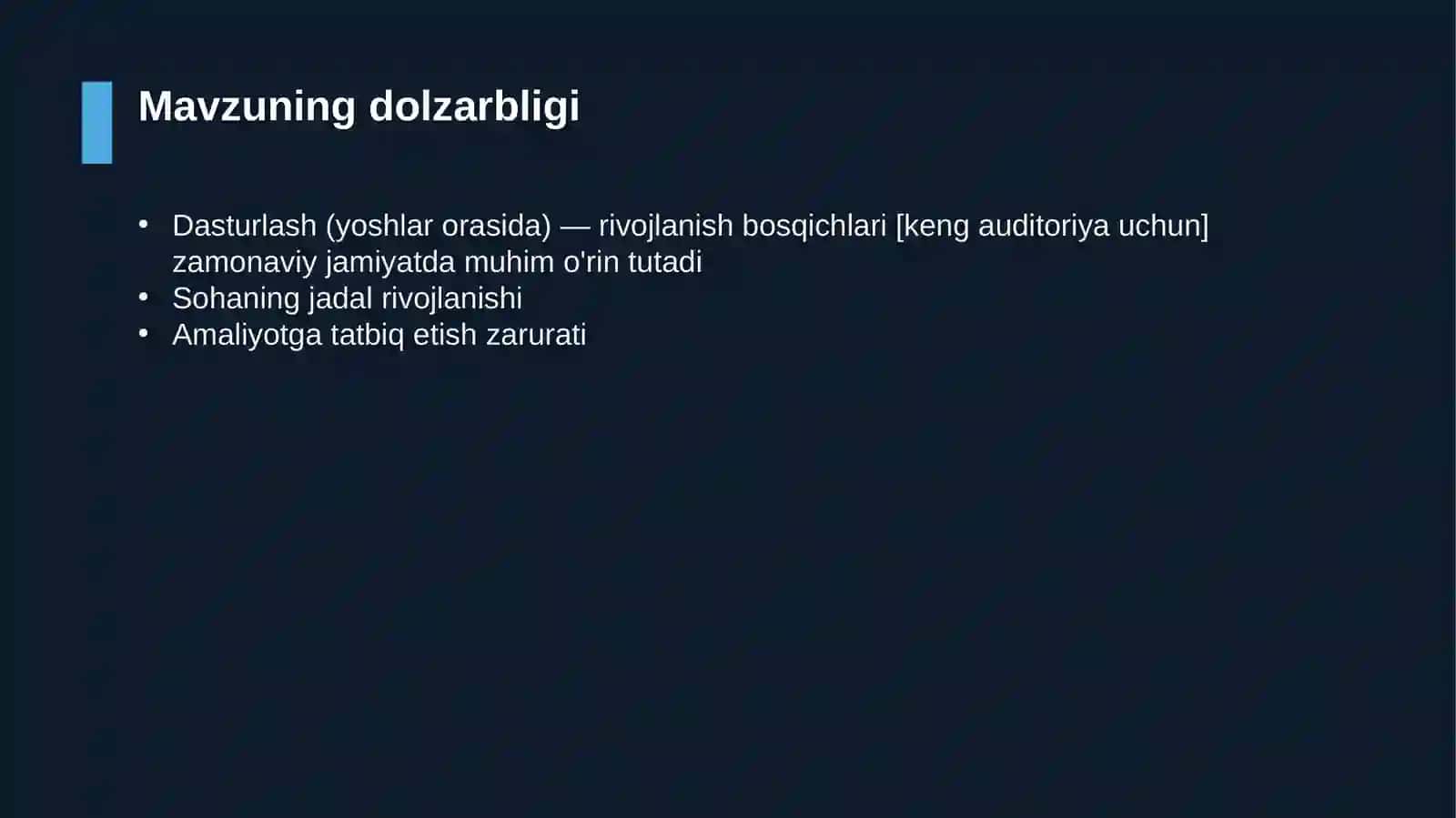 Dasturlash (yoshlar orasida) — rivojlanish bosqichlari [keng auditoriya uchun] 4