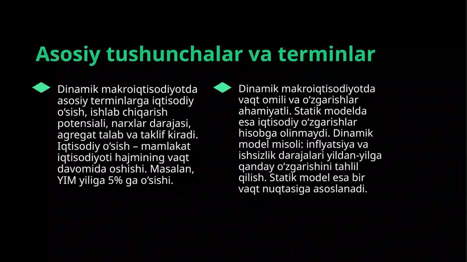 Dinamik makroiqtisodiyot faniga kirish 4