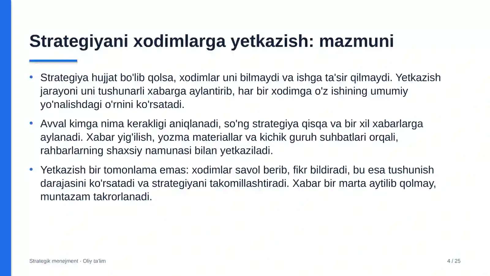 shahar yo'lovchi transportida strategiyani xodimlarga yetkazish 6696 4