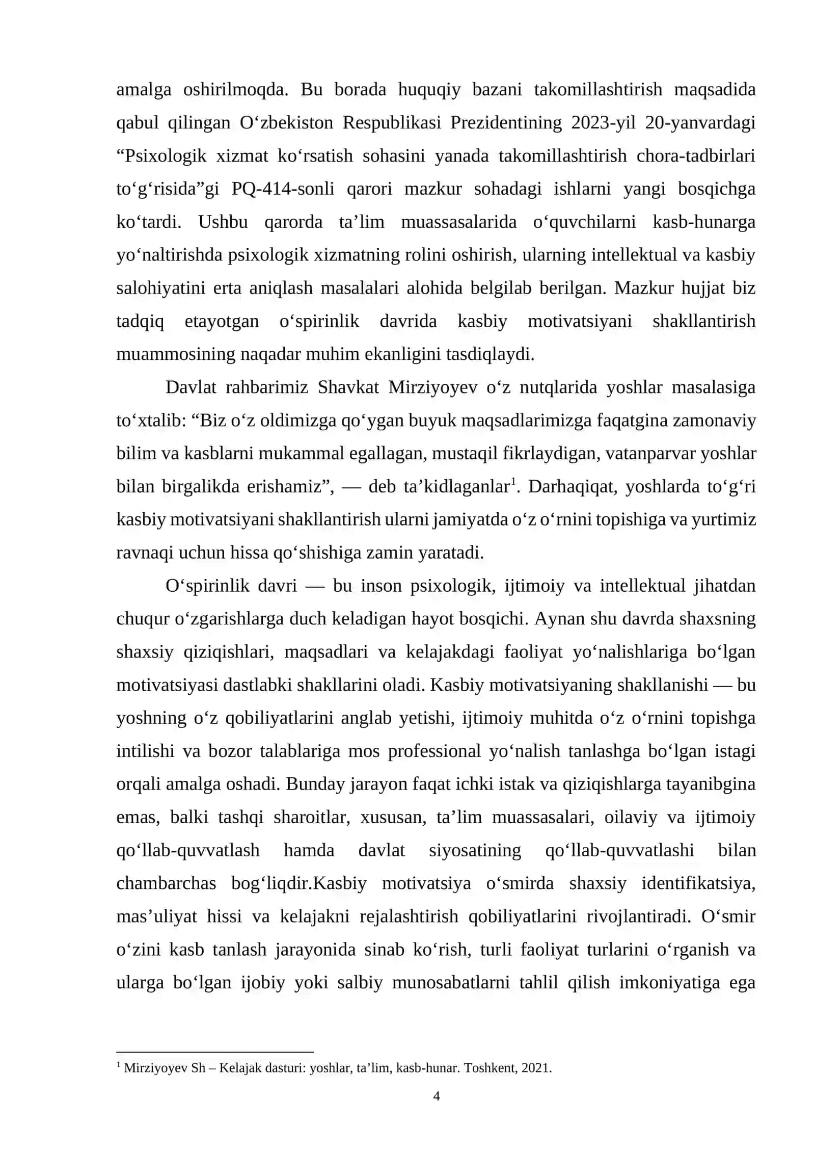 O'SPIRINLIK DAVRIDA KASBIY MOTIVATSIYANING SHAKLLANISHI 4