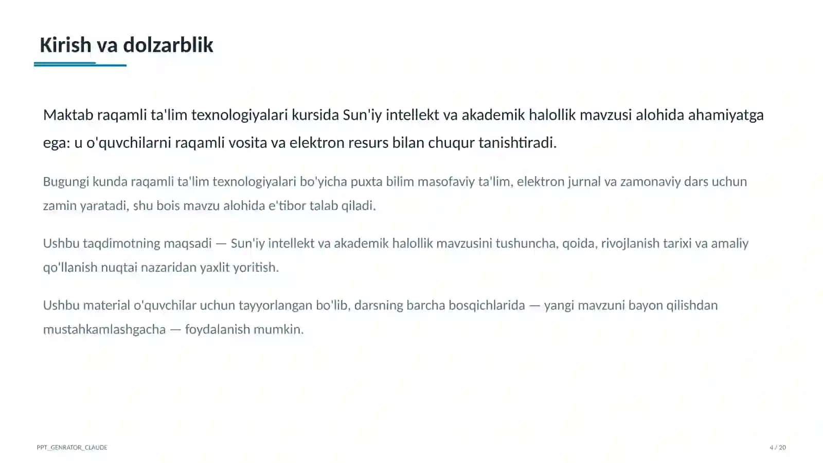 Sun'iy intellekt va akademik halollik 4