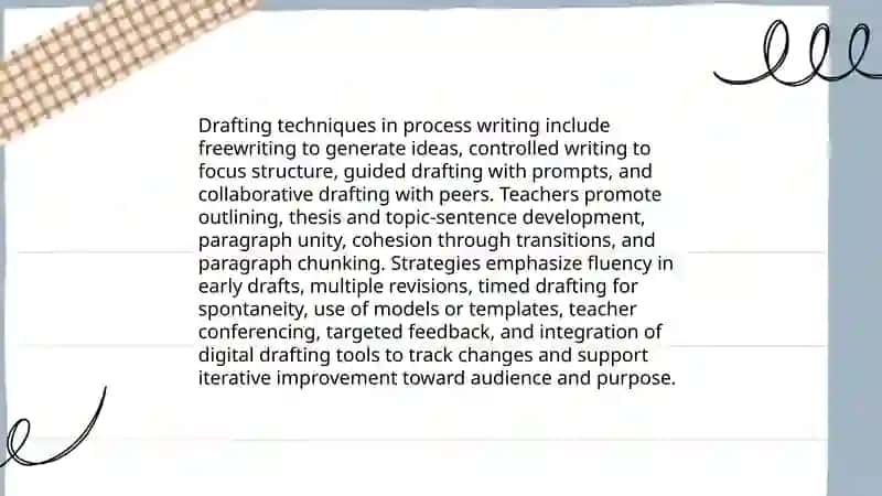 Approaches to process writing 4