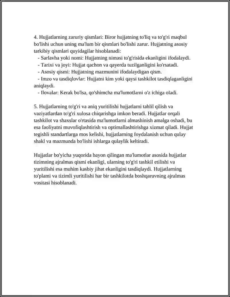 Hujjat Turlari va Xususiyatlar 4