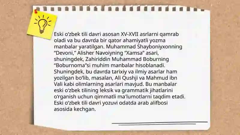 Eski o‘zbek tili davri 4