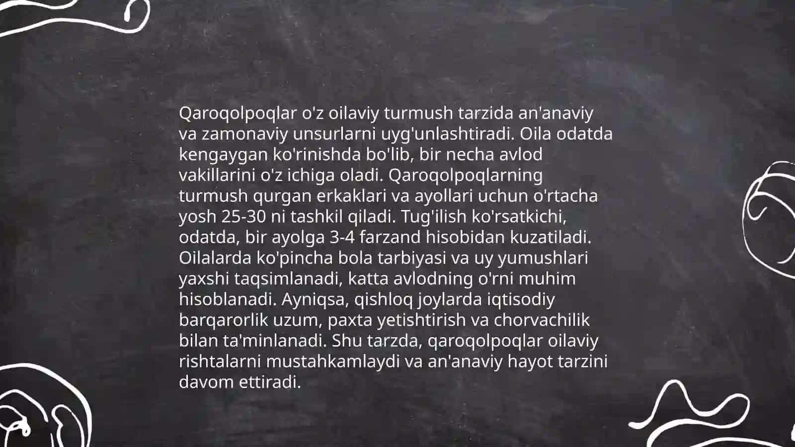 Qaroqolpoqlar turmush tarzi 4