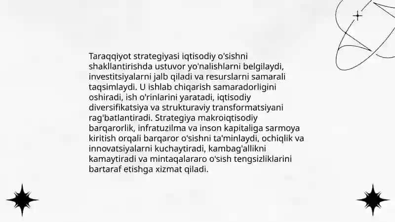 Taraqqiyot strategiyasi va uning axamiyati 4