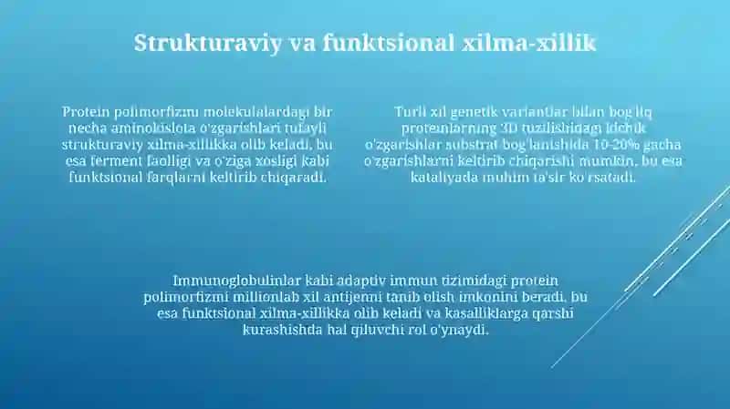 Oqsillarning kõp shakliligi ahamiyati 4