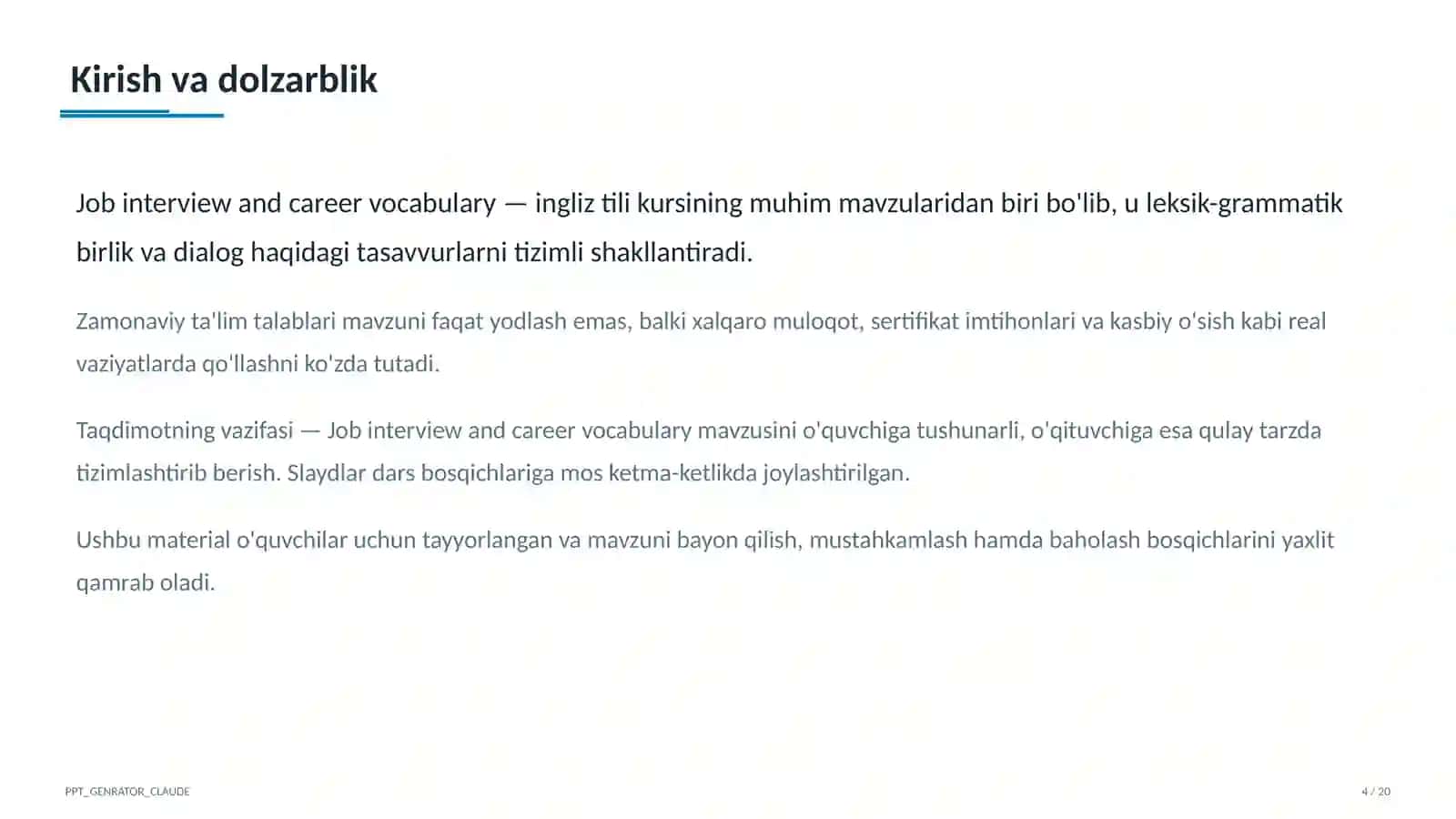 Ingliz tili (1–11) — o'quvchilar uchun 4