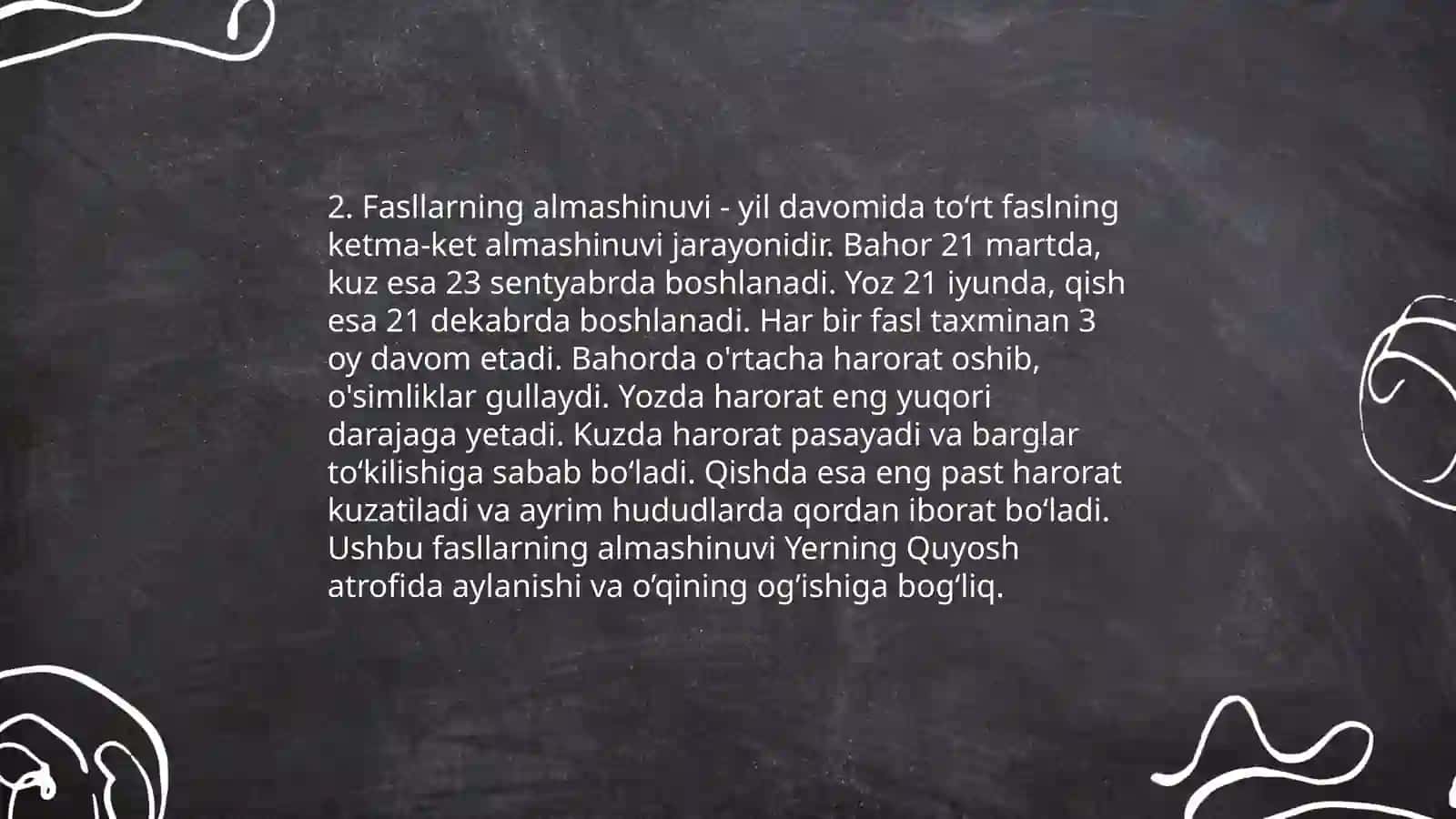 Yerning quyosh atrofida aylanishining geografik oqibatlari 4