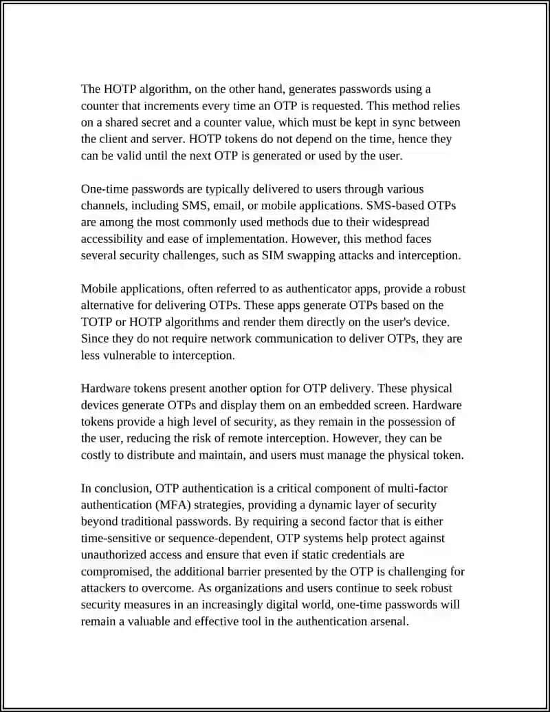 ONE-TIME PASSWORD-BASED AUTHENTICATION METHODS 4