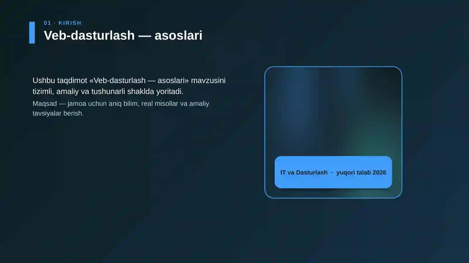 Veb-dasturlash — asoslari 4