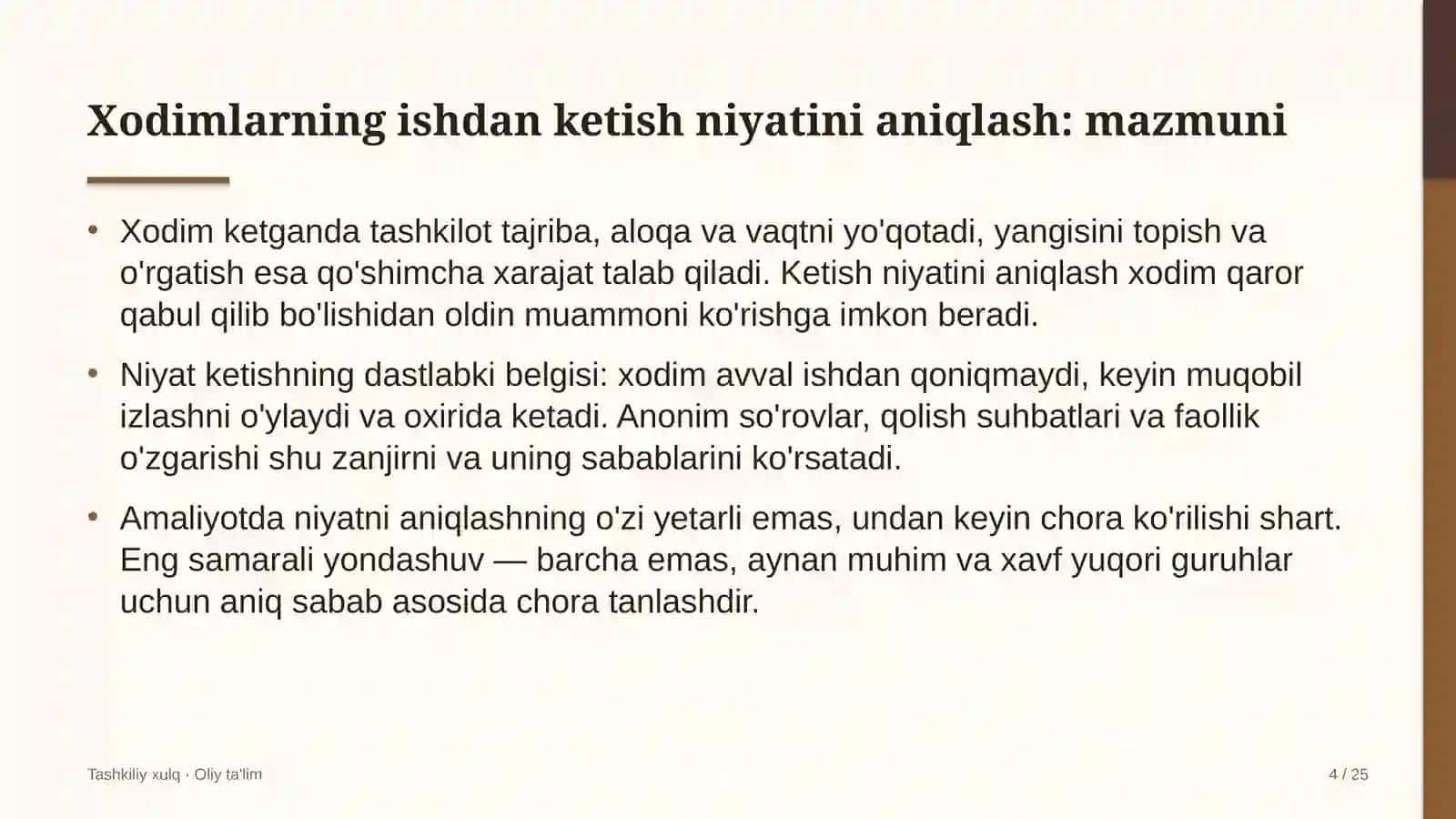 Ma'lumotlar tahlili sohasida xodimlarning ishdan ketish niyatini aniqlash 4