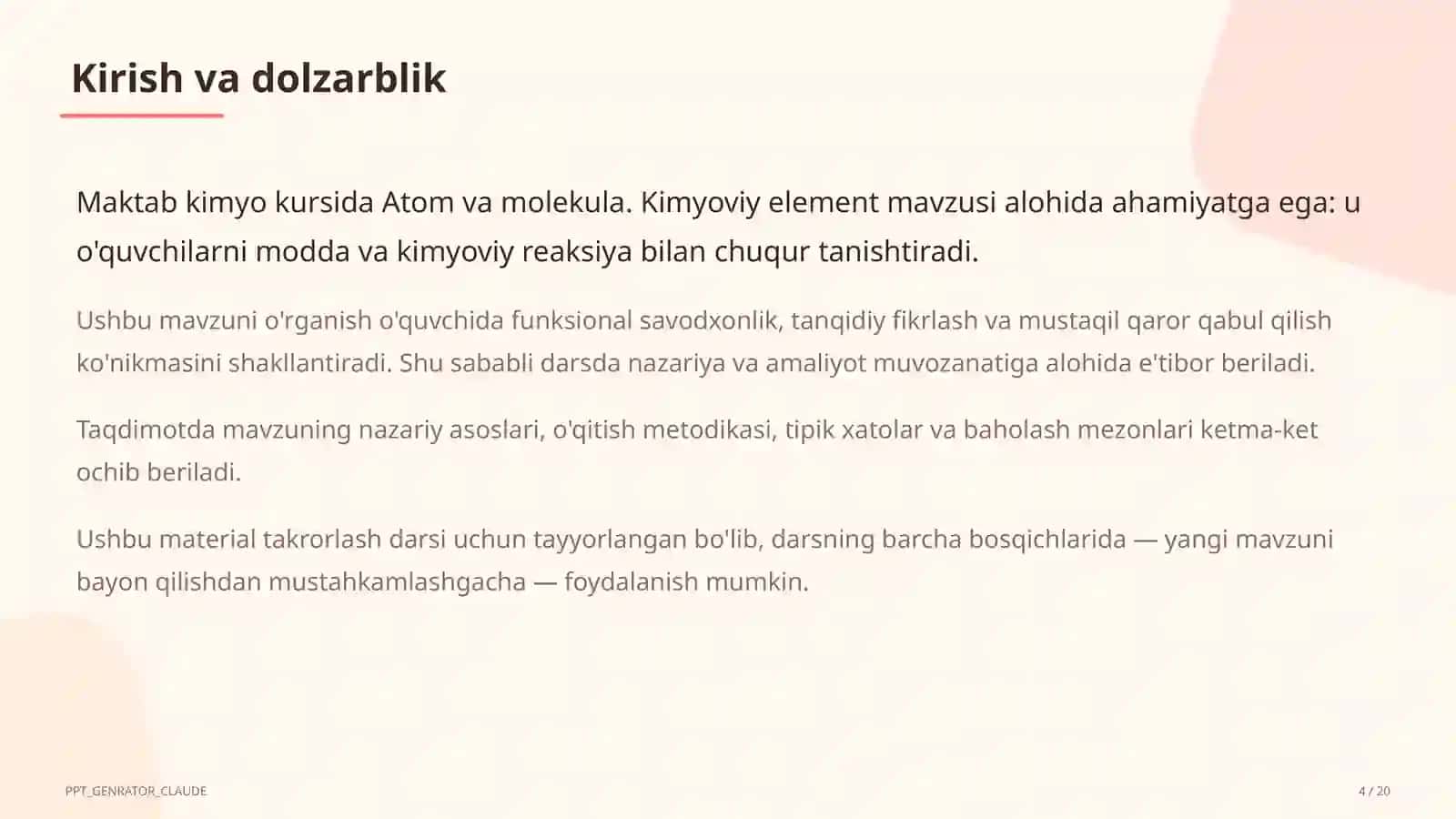 Atom va molekula. Kimyoviy element (7-sinf) 4