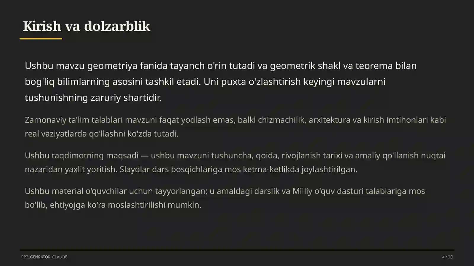Fazoda to'g'ri chiziq va tekisliklarning parallelligi (10-sinf) 4