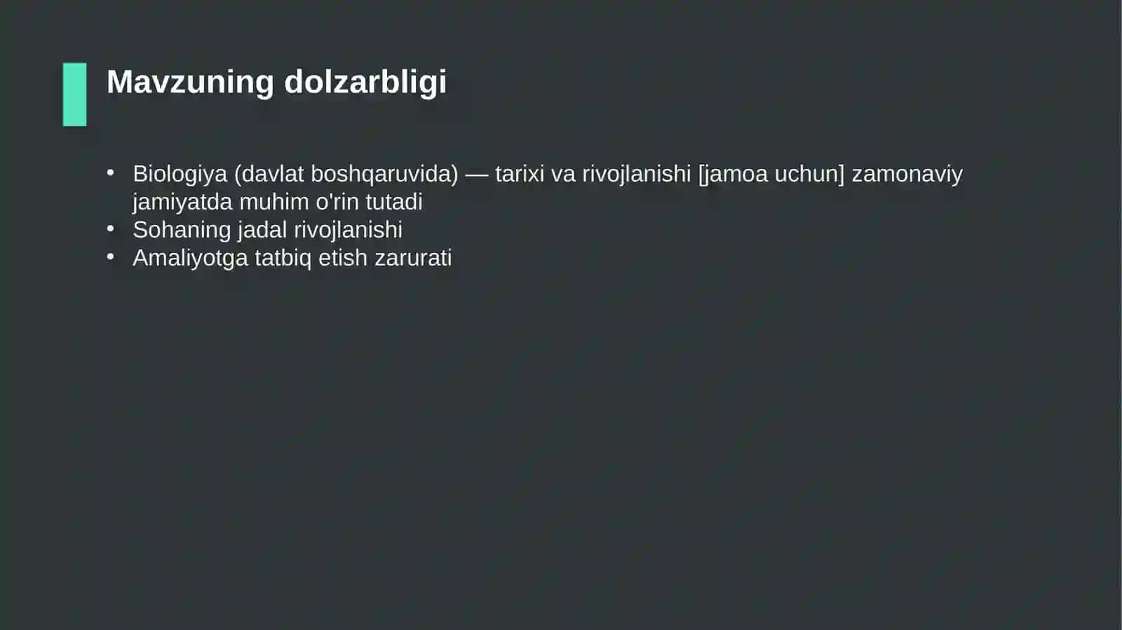 Biologiya (davlat boshqaruvida) — tarixi va rivojlanishi [jamoa uchun] 4