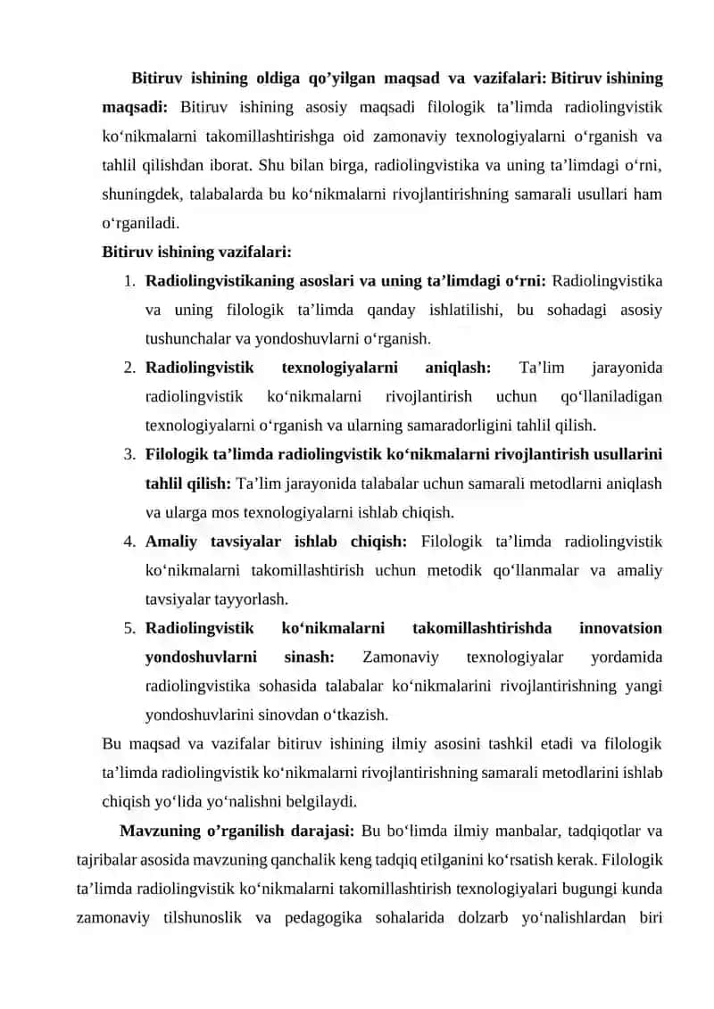 FILOLOGIK TAʼLIMDA RADIOLINGVISTIK KOʻNIKMALARNI TAKOMILLASHTIRISH TEXNOLOGIYALARI 4