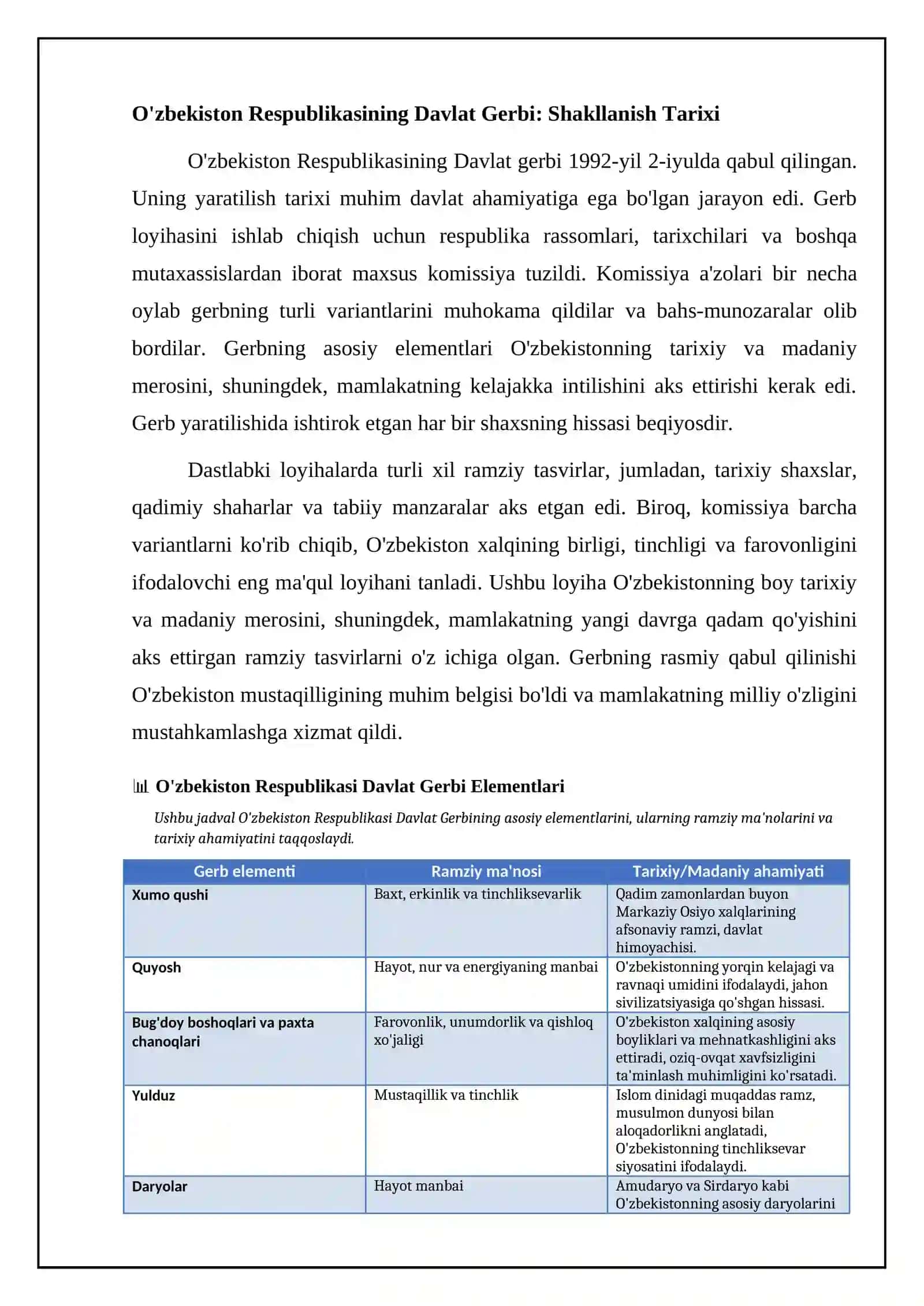 Davlat ramzlari: tarix, ma'no va ahamiyat 4