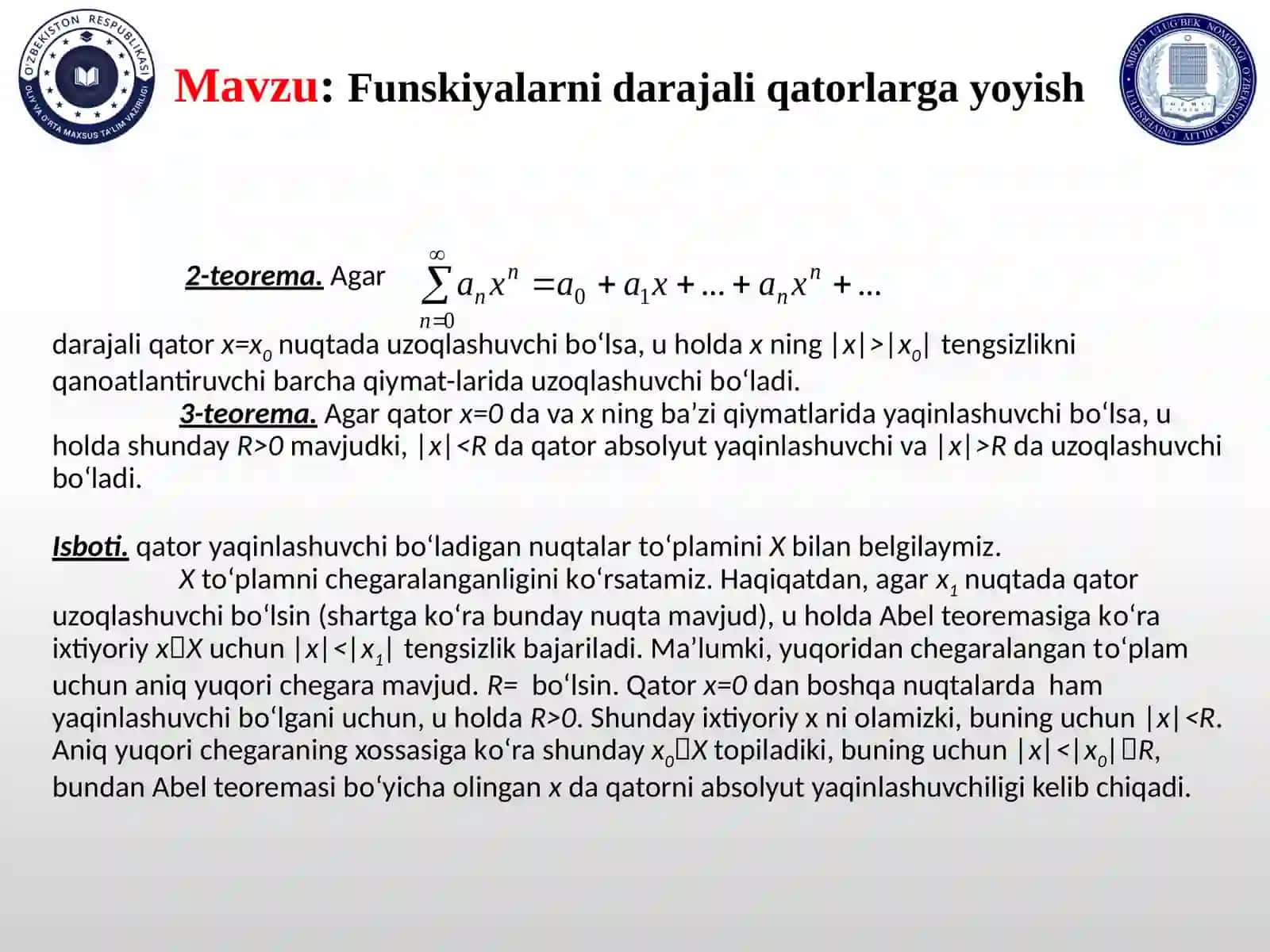 Funskiyalarnidarajaliqatorlargayoyish 4