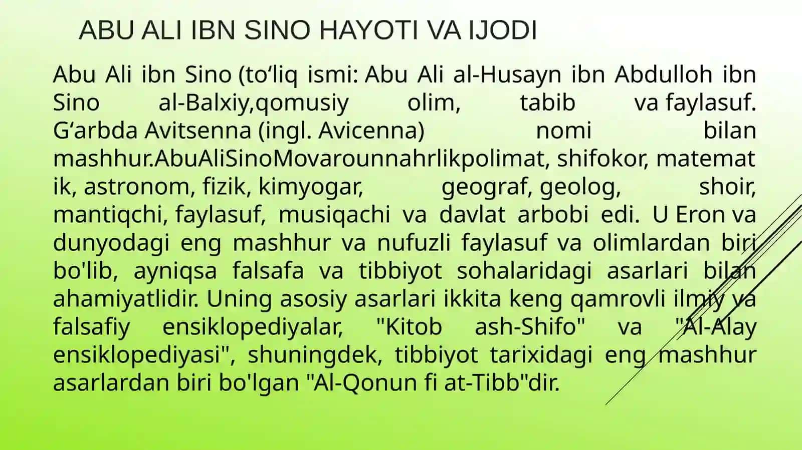 Ibn sino yevropa olimlari talqinida 4