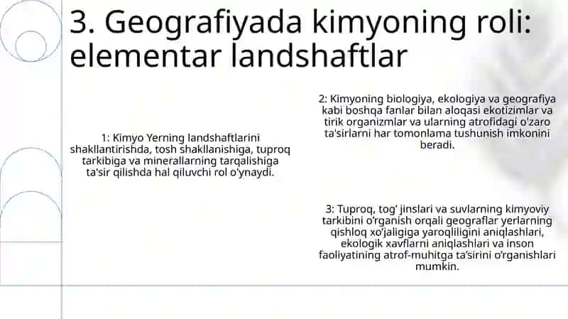 Kimyo Fanining Boshqa (Biologiya, Ekologiya, Geografiya Va H.K.) Fanlar Bilan Bogliqligi Boyicha Malumotlar Yozish 4