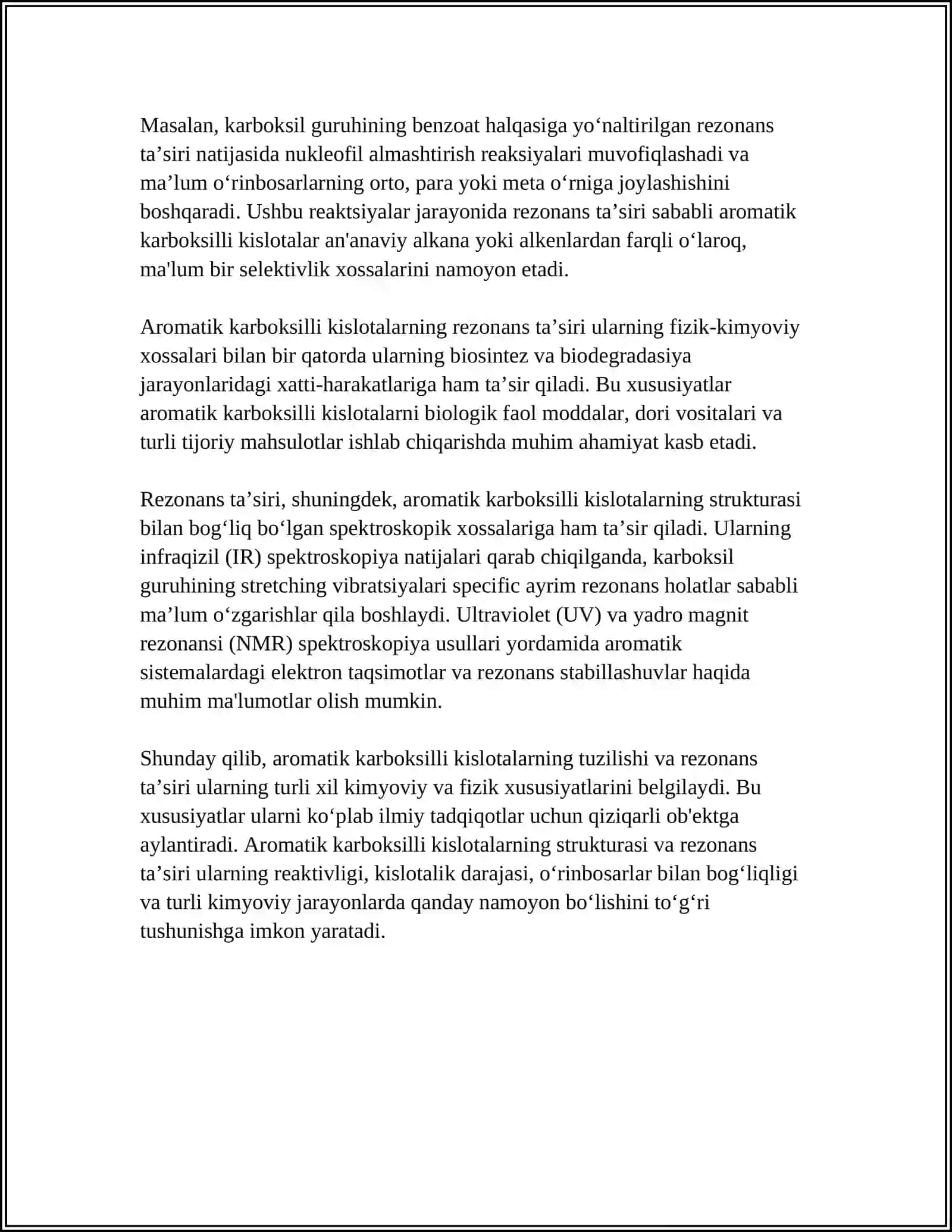 AROMATIK VA IKKI ASOSLI KARBON KISLATALAR 4