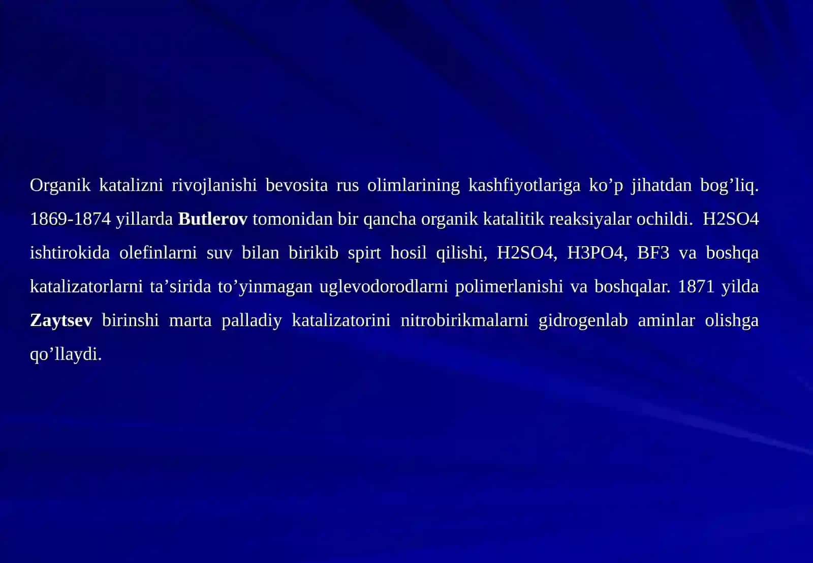 Katalizatorning turlari, fizik ko'rsatkichlari uning katalitik xossalariga ta'siri. 4