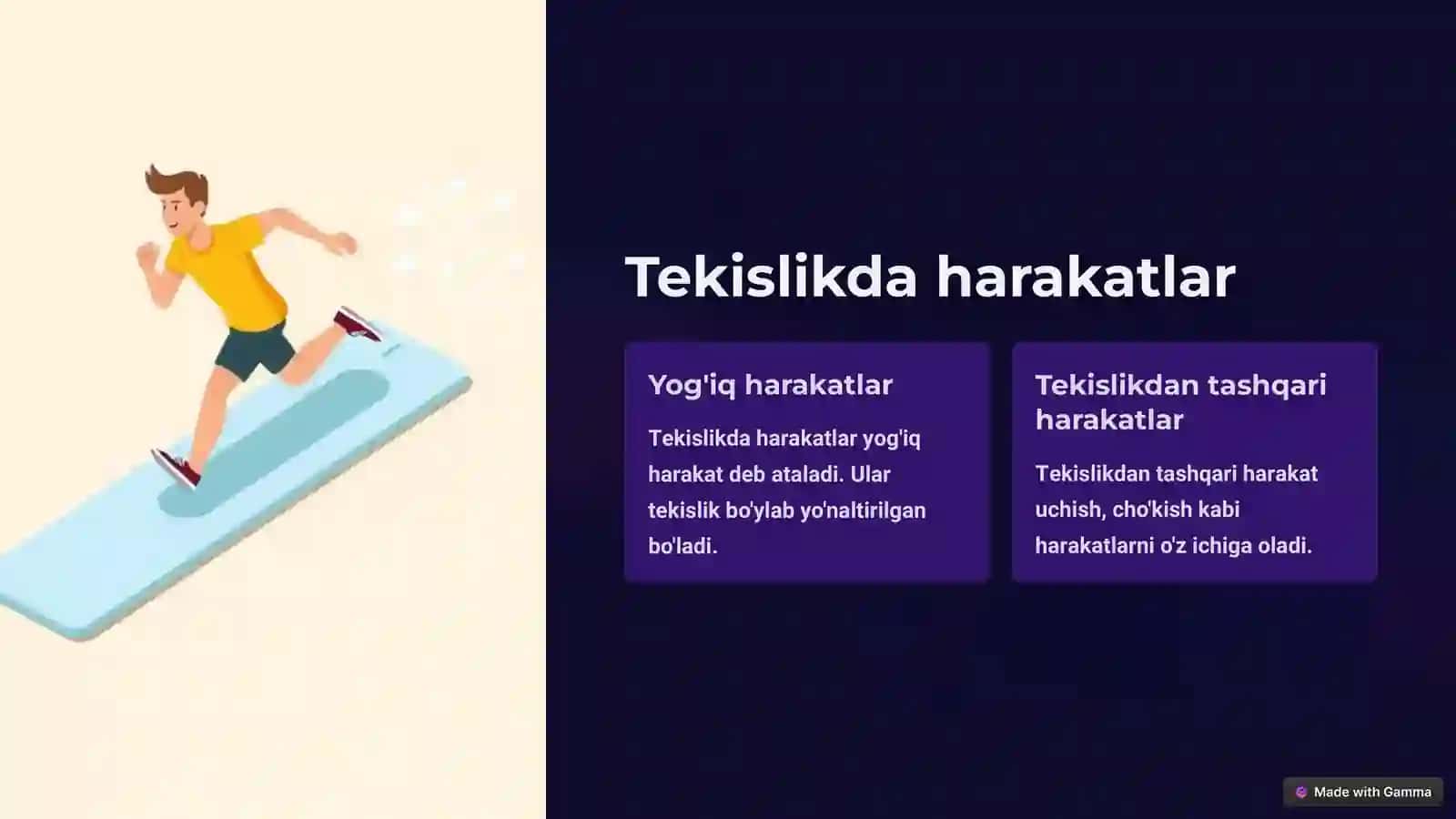 Kinematikaning asosiy tushunchalari 4