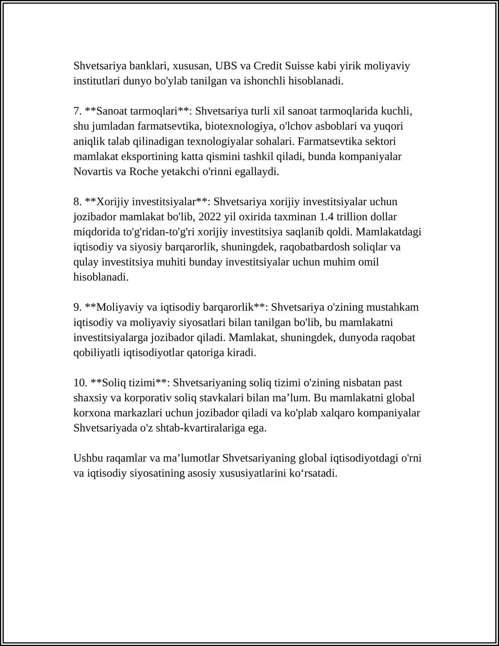 SHVETSARIYA IQTISODIY MODELINI SHAKLLANTIRISH GOYALARI 4