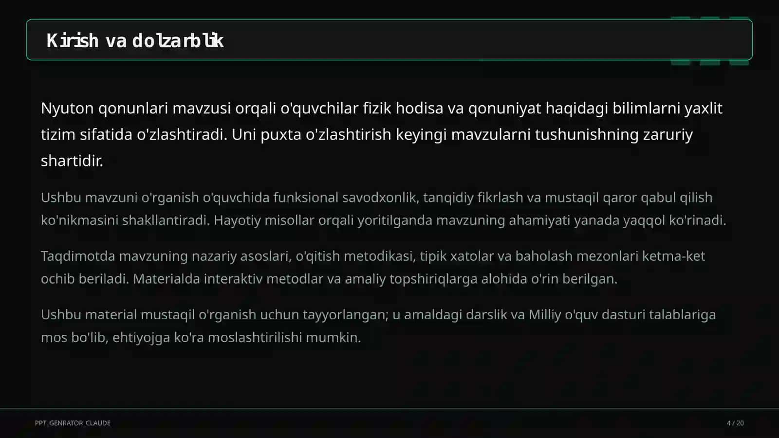 Nyuton qonunlari (9-sinf) 4