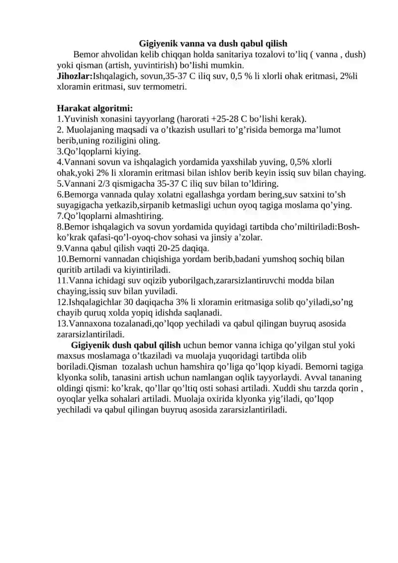 Yuqumli kasalliklar fanidan amaliy ko'nikmalar 4