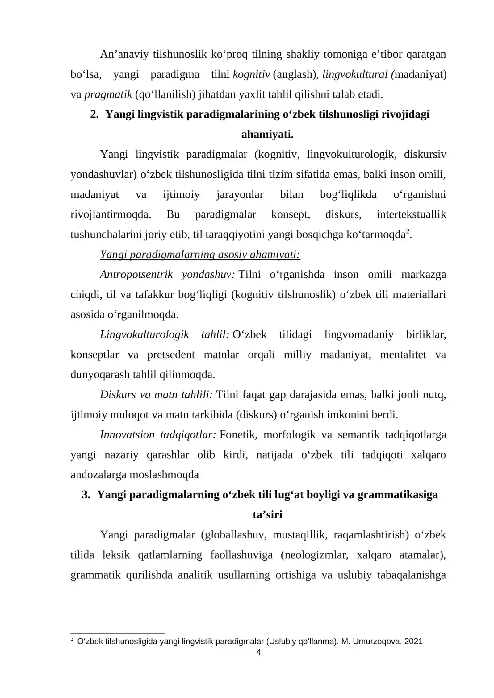 O'zbek tilshunosligida yangi lingvistik paradigmalar tahlili 4